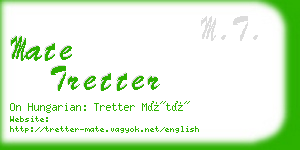 mate tretter business card